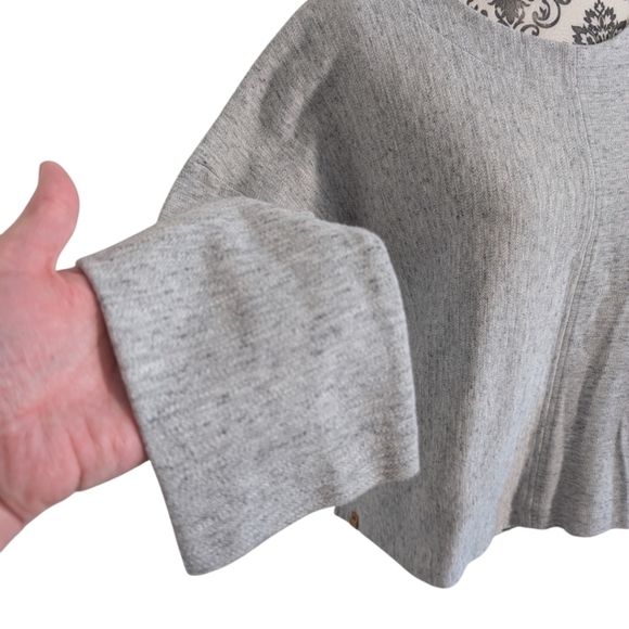 Tentree Clay Crewneck Sustainable Slouchy Women XL Cozy Minimalist Boatneck Grey - Picture 7 of 12